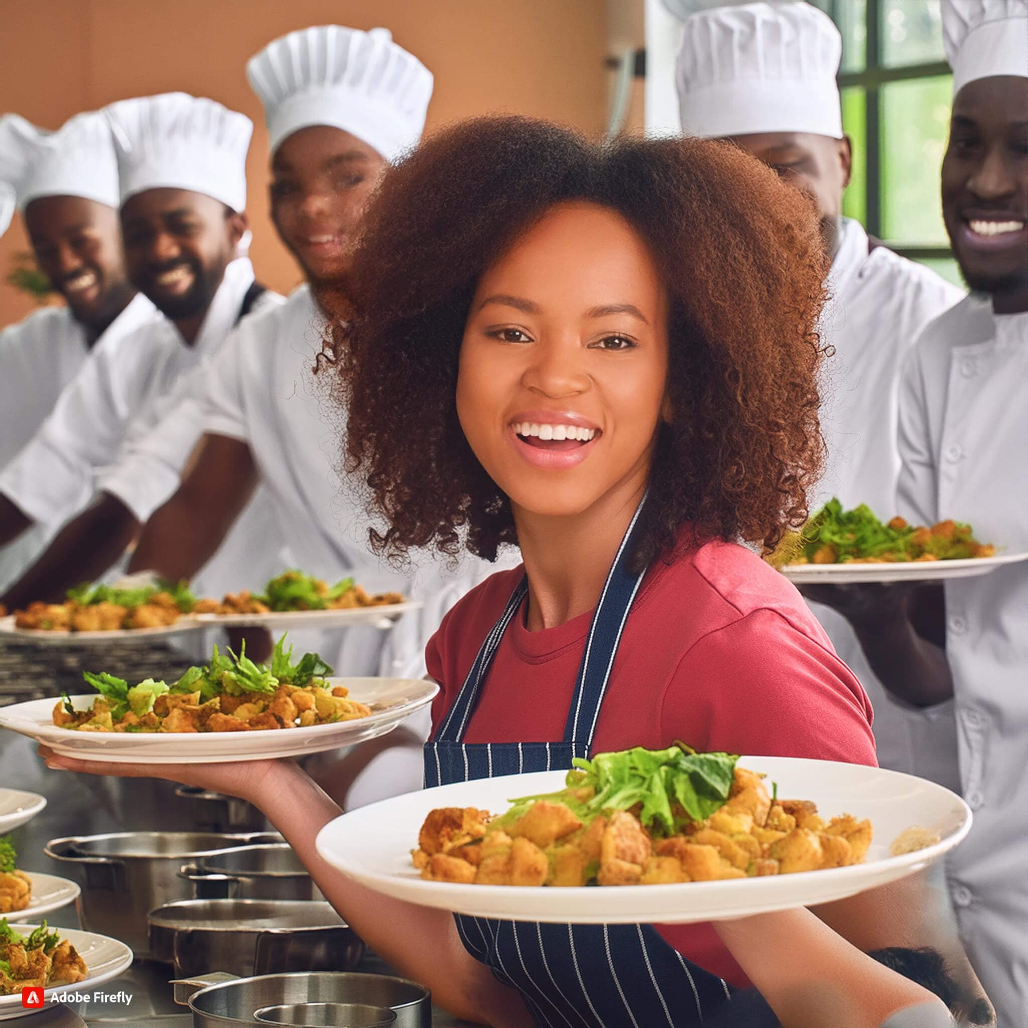 Cooking class for low-income families